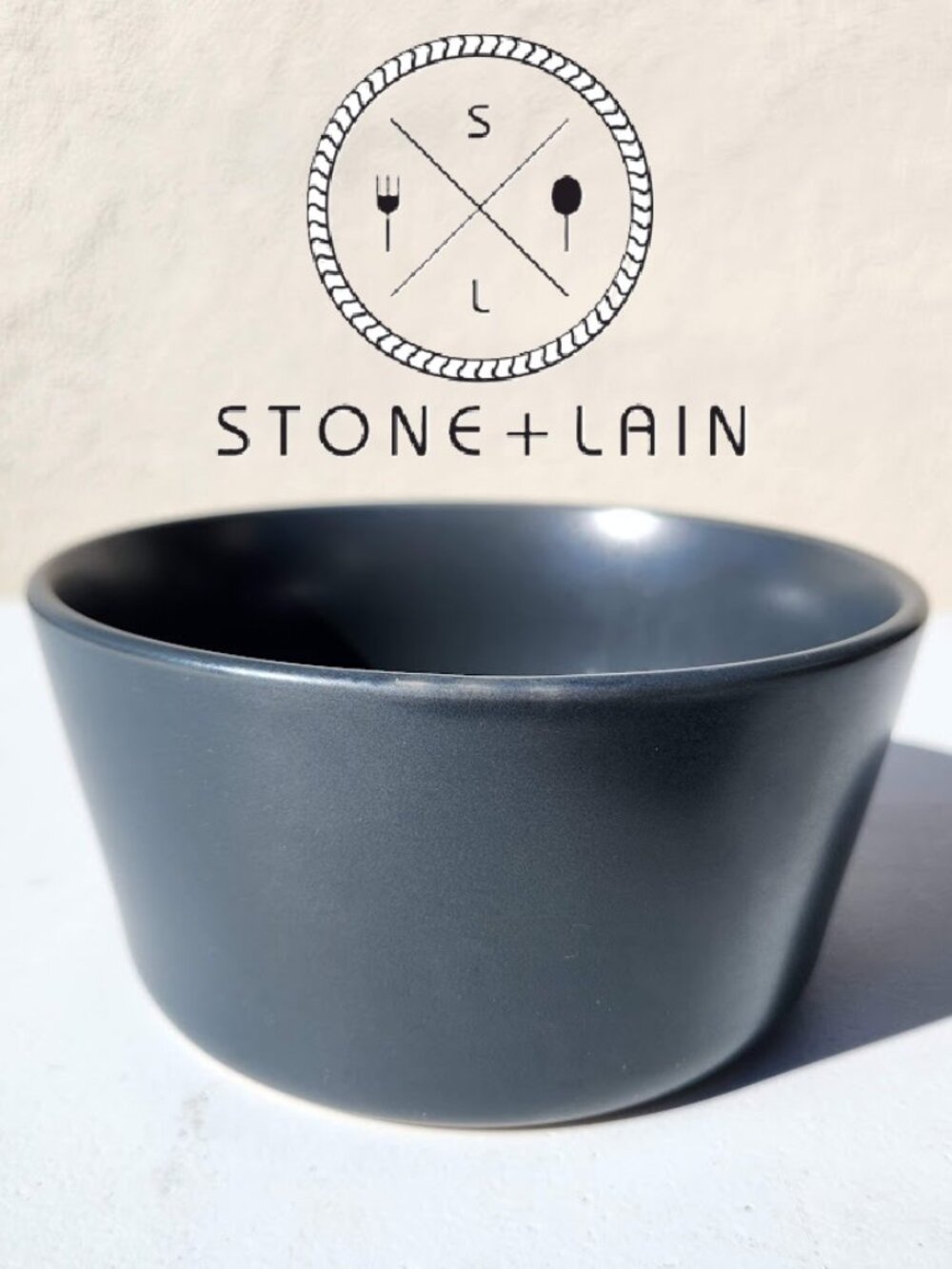 NEW Stone Lain Stoneware Round Bowl Dinnerware Gray Replacement Matte Minimalist
